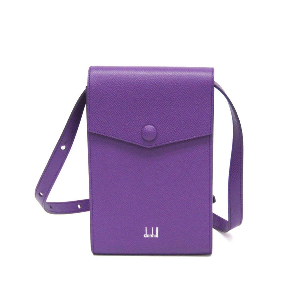 Dunhill Cadogan Women's Leather Shoulder Bag Purple